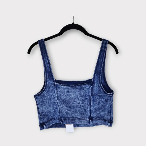 NEW Out From Under Drew Seamless Ribbed Bra Top Blue Women's Large - Picture 6 of 6